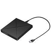 billiga Ljud- och bildtillbehör-extern dvd-enhet/cd-enhet för bärbar dator usb 3.0 bärbar cd dvd/rw-enhet dvd-spelare för bärbar cd-rom-brännare med 3 usb-portar och tf/sd-kortplatser optisk diskenhet för stationär mac pc