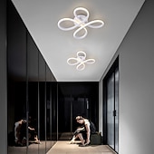 billige Taklamper-moderne taklys ring design led svart taklampe 3 farger akryl taklampe pendelbelysning for stue soverom spisestue kjøkken foajé 110-240v