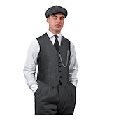 abordables Costumes pour hommes des années 1920-Années Folles Années 1920 Rétro Vintage Tenues Veste Gatsby le Magnifique Gentleman Déguisement Homme Halloween Carnaval Nouvel An Carnaval Fête / Soirée Mascarade Adulte Cravate Gilet Plus