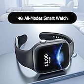 abordables Montres connectées-DS9 Montre intelligente 1.96 pouce Smartwatch Montre Connectée 4G Podomètre Moniteur de Fréquence Cardiaque Calendrier Compatible avec Invalide Femme Hommes Mode Mains-Libres Rappel de Message Suivi