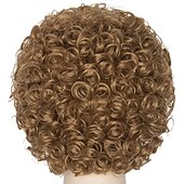 cheap Historical Wigs-Women Short Curly Wig Strawberry Blonde Brown Cosplay Party Wig Halloween Wigs