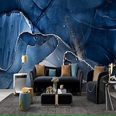 Χαμηλού Κόστους Ταπετσαρία-δροσερές ταπετσαρίες μπλε ταπετσαρία τοίχου τοιχογραφία αφηρημένη μαρμάρινη επένδυση τοίχου αυτοκόλλητο ξεφλούδισμα και ραβδί αφαιρούμενο pvc/υλικό βινυλίου αυτοκόλλητο/συγκολλητικό απαιτείται