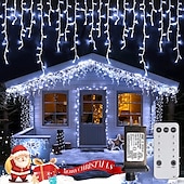abordables Guirlandes lumineuses à brancher-1 paquet de guirlandes lumineuses de Noël de 10 mètres à 400 LED, lumières de Noël extérieures avec 8 modes de minuterie, télécommande étanche, guirlande lumineuse connectable à brancher pour l&#039;extérieur et l&#039;intérieur de la maison