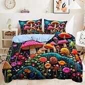 economico Set copripiumino-trapunta floreale modello artistico set copripiumino set copripiumino set biancheria da letto in cotone set morbido 2/3 pezzi set biancheria da letto in cotone di lusso decorazioni per la casa regalo