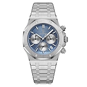 economico Orologi al quarzo-Orologio al Quarzo da Uomo POEDAGAR Orologio da Sport Moda Casual Luminosa Calendario Cronografo Impermeabile Orologio in Acciaio