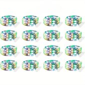 economico Striscie luci a batteria-elegante festa di ricevimento di nozze 16 confezioni luci fatate a led a batteria luci a stringa filo d&#039;argento impermeabile 7 piedi 20 led lucciola luci stellate lunari per fai da te festa di nozze