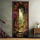 Недорогие Гаражные и дверные баннеры-День святого Валентина цветочные лестницы дверные чехлы дверной гобелен дверной занавес украшение фон баннер для входной двери фермерский дом праздничные принадлежности для вечеринок декор