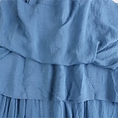 cheap Plain Skirts-Women&#039;s Skirt A Line Swing Fashion Casual Maxi High Waist Skirts Solid Colored Ruched Irregular Hem Vacation Causal Light Blue Black White Pink Spring &amp; Summer Cotton