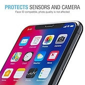 olcso iPhone-képernyővédők-5 db Képernyővédő fólia Kompatibilitás Apple iPhone 16 iPhone 15 Pro Max 14 Plus 13 12 11 Pro Max Edzett üveg 9H erősség Anti-ujjlenyomat Nagyfelbontású (HD) Robbanásbiztos 3D Touch kompatibilis