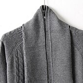 preiswerte Herrenpullover-Herren Pullover Rollkragenpulli Kurzer Pullover Strickpullover Gerippt Gedrehtes Stricken Standard Taste Strick Glatt Rollkragen warm halten Moderne zeitgenössische Freizeitskleidung Ausgehen
