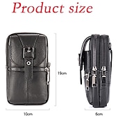 Недорогие универсальная сумка для телефона-мужская многофункциональная сумка через плечо из натуральной кожи, кошелек для мобильного телефона, чехол-кобура для телефона, кожаный поясной чехол, маленькая сумка-мессенджер