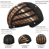 economico Parrucche trendy sintetiche-parrucche a caschetto castano corto con frangia parrucche bionde miste castane di media lunghezza per donne parrucche sintetiche ricci ondulate con riflessi