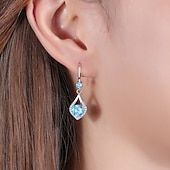 economico Orecchini-Per donna Orecchini a goccia Gioiellerie Classico goccia Moda Semplice Argento sterling S925 Orecchini Gioielli blu navy / Bianco Per Regalo Festival 1 paio