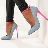 abordables Tacones de Aguja-Tacones de aguja de charol negro para mujer: tacones altos sexys con suela roja para eventos formales, fiestas y ropa de noche