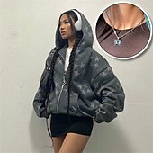 economico Grafica di personaggi di cartoni animati e film-Collane Felpa Felpa con cappuccio con cerniera Modello Tasca frontale Per Per uomo Per donna Unisex Per adulto Stampa a caldo Strada Casual / quotidiano