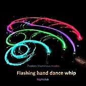 cheap Novelties-LED Fiber Optic Dance Whip - USB Rechargeable Ideal for Halloween Christmas and Holiday Celebrations - Perfect for Stage Ambience Props