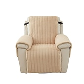 abordables Funda de sofá-Fundas de peluche de conejo para sillón reclinable grande, funda de asiento reversible, protector lavable con correas elásticas ajustables para niños y mascotas