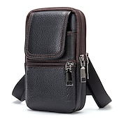 billiga Herrväskor-crossbody axelväska för män för män - kompakt budväska med flera fack med justerbar rem för resor och vardagsbruk