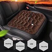 cheap Car Seat Covers-Heated Seat Cushion For Car Light &amp; Portable USB Seat Pad For Hips Universal 5V USB Heating Chair Mat For Driving Office Chair