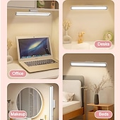 abordables electrodomésticos-Luz de lectura magnética LED recargable, lámpara de escritorio 3 modos de color atenuación continua protección para los ojos control remoto lámpara de mesa atenuación táctil dormitorio dormitorio luz