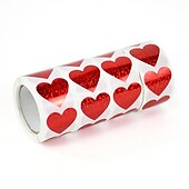 economico Decorazioni per matrimoni-500 pezzi/rotolo adesivi scintillanti a forma di cuore rosso amore scrapbooking adesivo adesivo per San Valentino confezione regalo di nozze decorazione sacchetto di compleanno festa della mamma festa