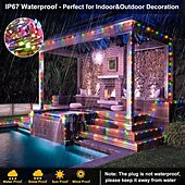 お買い得  プラグイン式電源-100M フレキシブルＬＥＤライトストリップ ストリングライト クリスマスストリングライト 1000 LED 2835 SMD 温白色 マルチカラー ネットホワイト クリエイティブストリングライト ホリデーライト パーティー ホリデー ウェディング 31 V
