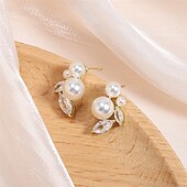 economico Orecchini-Per donna Chiaro Bianco Gioiellerie Classico goccia Moda Di moda Perle finte Orecchini Gioielli Argento / Oro Per Matrimonio Feste 1 paio