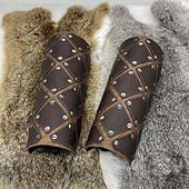 abordables Armadura-Retro Antiguo Medieval Renacimiento Armas y Armaduras Pulsera Muñequera Pirata Vikingo Cruzado Tiro al arco Hombre Vikingo Carnaval Mascarada Fiesta LARP Adulto Guardabrazos