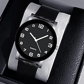 preiswerte Quarz-Uhren-Freizeit männer uhr casual leder analog quarz uhren einfache runde zifferblatt männlichen armbanduhr uhr geschenk montre homme