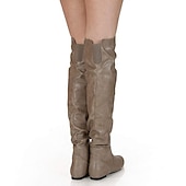 cheap Slouch Boots-Women&#039;s Over-the-Knee Slouch Boots - Stylish Fall and Winter Footwear for Casual Outings and Outdoor Adventures