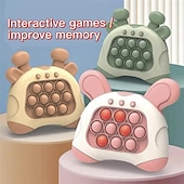 economico intrattenimento elettronico-gioco di bolle a spinta veloce, pop fidget portatile aggiornato che illumina i giocattoli da gioco professionali, gioco elettronico a spinta rapida, giocattoli sensoriali fidget per il compleanno