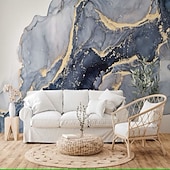 Χαμηλού Κόστους Ταπετσαρία-δροσερές ταπετσαρίες μπλε ταπετσαρία τοίχου τοιχογραφία αφηρημένη μαρμάρινη επένδυση τοίχου αυτοκόλλητο ξεφλούδισμα και ραβδί αφαιρούμενο pvc/υλικό βινυλίου αυτοκόλλητο/συγκολλητικό απαιτείται