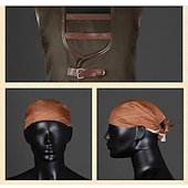 billiga Herrdräkter-Havsäventyrare Usopp Stråhattpirat Animé Cosplay-kostym Cosplay-kostymer Halloween Karnival Comic Con Anime Expo Väst Byxor Huvudbonad Till Herr Vuxen