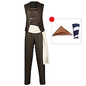 billiga Herrdräkter-Havsäventyrare Usopp Stråhattpirat Animé Cosplay-kostym Cosplay-kostymer Halloween Karnival Comic Con Anime Expo Väst Byxor Huvudbonad Till Herr Vuxen