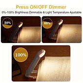 abordables Fournitures de bureau-Lampe de lecture led rechargeable par usb, avec clip pour soins oculaires, pour lire au lit, marque-page portable