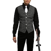 ieftine Blazere și veste-Retro / vintage Urlați 20 de ani Anii 1920 Ținute Γιλέκο Gatsby Domn Bărbați Halloween Carnaval An Nou Carnaval Petrecere / Seara Mascaradă Adulți Vestă Cămașă Cravată Toate Sezoanele