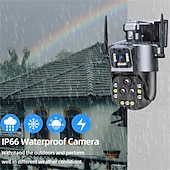 رخيصةأون كاميرات شبكات IP خارجية-كاميرا مراقبة 4K واي فاي Ptz فائقة IP كاميرا أمان رباعية العدسات 20X تكبير AI تتبع تلقائي CCTV فيديو IPC360