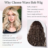 levne starší paruka-platinová blond vlnitá bob paruka s ofinou pro ženy ombre blond kudrnatá bob paruka pro bílé ženy syntetická ombre světle hnědá vlnitá paruka s tmavými kořínky krátká blond kudrnatá bob vlnitá paruka