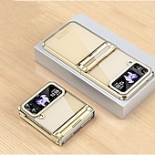 お買い得  サムスン用ケース-Galaxy Z Flip 6 Z Flip 5 Z Flip 4 Z Flip 3 用のHD透明クリアプラーニング ファンダ サムスン Galaxy Z Flip 5 レベリングヒンジ ケース プロテクティブカバー