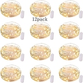 cheap Battery String Lights-12pcs Waterproof Fairy String Lights, 20 LED Firefly &amp; Starry Sky Decor for Christmas Decorations