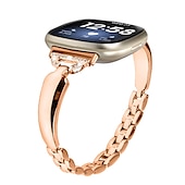 olcso Fitbit óraszíjak-Smart Watch Band Kompatibilis valamivel FitBit Versa 4, Sense 2, Versa 3, Sense ötvözet Okos óra Szíj Női Csillogás Kristály Ékszer karkötő Csere Karszalag