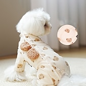 billiga Pyjamas-Hund Katt Pyjamas söt stil Ledigt Vinter Varm Andningsfunktion Mjuk Tvättbar Bekväm Utomhus Ledigt / vardag Hundkläder for Bichon Frisé Pommeran valpen eller det lilla husdjuret Fjäril Small