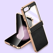 halpa Samsung-kotelot-puhelin Etui Käyttötarkoitus Samsung Galaxy Z Flip 5 Takakuori Iskunkestävä aitoa nahkaa