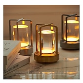 cheap Table Lamps-RGB Remote Control Cross Colorful Charging Table Light Outdoor Camping Light USB Charging  1PC