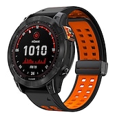 baratos Relógios Garmin-Pulseiras de Relógio para Garmin Fenix 7 7X 6 6X Pro Epix Pro 47mm 51mm Instinct 2X Approach S70 47mm S62 S60 Forerunner 955 945 Epix Marq Descent Quatix 22mm 26mm Silicone Substituição Alça