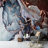 Χαμηλού Κόστους Ταπετσαρία-δροσερές ταπετσαρίες μπλε ταπετσαρία τοίχου τοιχογραφία αφηρημένη μαρμάρινη επένδυση τοίχου αυτοκόλλητο ξεφλούδισμα και ραβδί αφαιρούμενο pvc/υλικό βινυλίου αυτοκόλλητο/συγκολλητικό απαιτείται