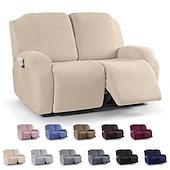 cheap Recliner Chair Cover-Loveseat 3 Seater Burgundy Recliner Covers Cover for Large Reclining Chair Slipcover Seat Reversible Washable Protector with Elastic Adjustable Straps for Kids Pets