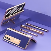 billiga Skal och fodral till Samsung-Telefonfodral för Samsung Galaxy Z Fold 5 Z Fold 4 Z Fold 3 Z Fold 2 Kickstand Stötsäker PU Läder