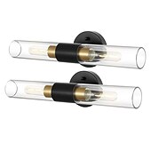 abordables Apliques de pared para interior-Aplique de pared LED, lámpara de pared negra de estilo nórdico con pantalla de tambor de vidrio metálico, iluminación de pared, lámpara de lectura, para mesita de noche, dormitorio 110-240v