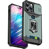 levne Pouzdra pro iPhone-telefon Carcasă Pro iPhone 15 Pro Max Plus iPhone 14 13 12 11 Pro Max Mini SE X XR XS Max 8 7 Plus Zadní kryt Držák na prsteny Slot pro kartu Nárazuvzdorné TPU PC